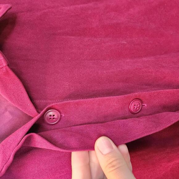 Denim & Co. Women's Sleeveless Suede Vest in Burgundy- Large NWOT - Picture 8 of 8